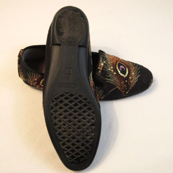 Women's Aerosoles Betunia Black Metal Feather Slip-On Shoes US Size 8 - Picture 2 of 7
